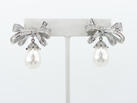 ARETES MOÑO + PERLA (GRANDE)