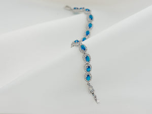 PULSERA ÓVALOS AZUL