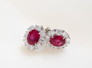 ARETES DIANA ROJO