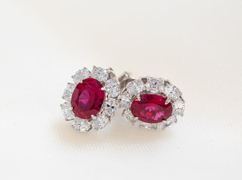 ARETES DIANA ROJO